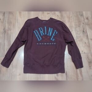 USA Made 90's BRINE LACROSSE Reverse Weave Sweatshirt 100% Cotton Men’s Large..